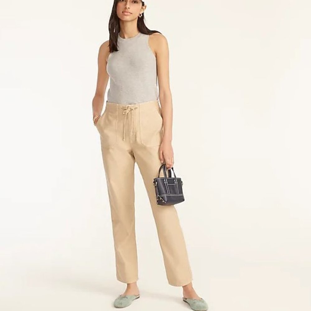 J. Crew Tie-waist camp pant XXL